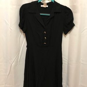 Black dress with buttons